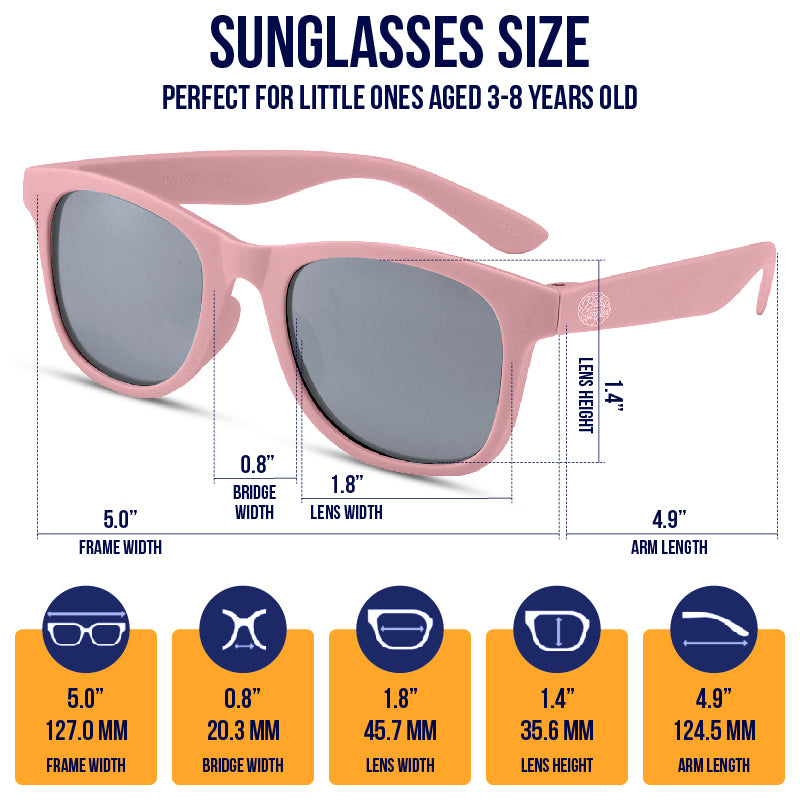 Kids sunglasses size chart online