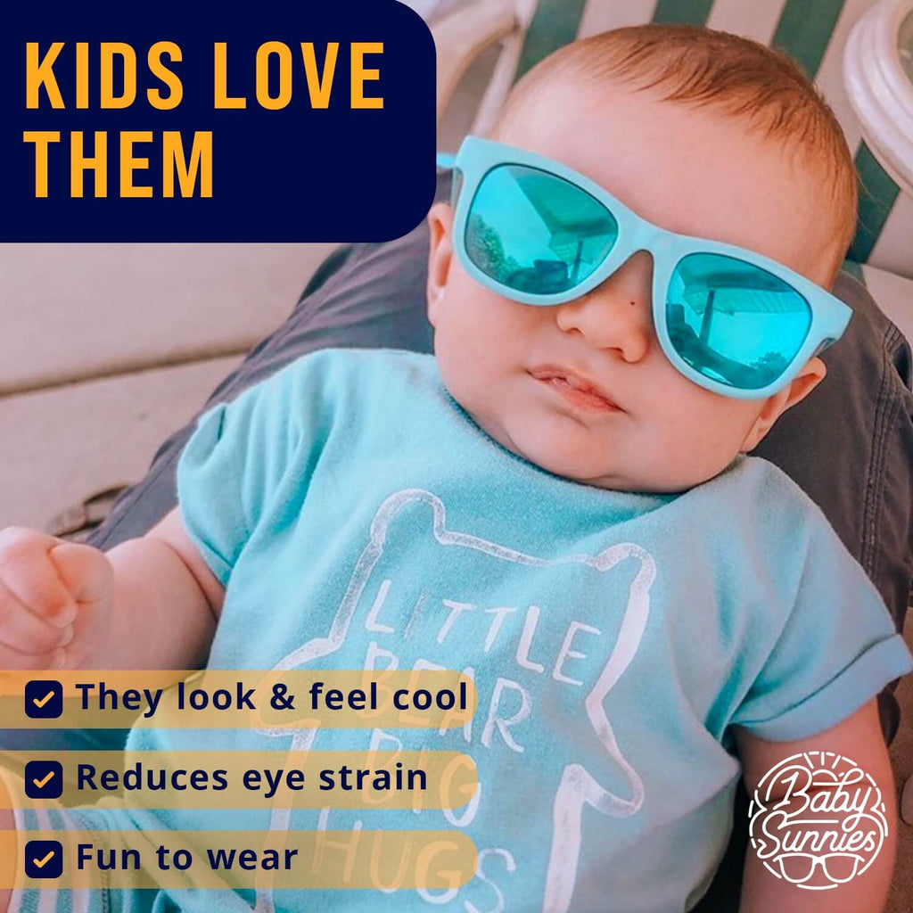 White Polarized Baby Sunglasses 3-8 Years