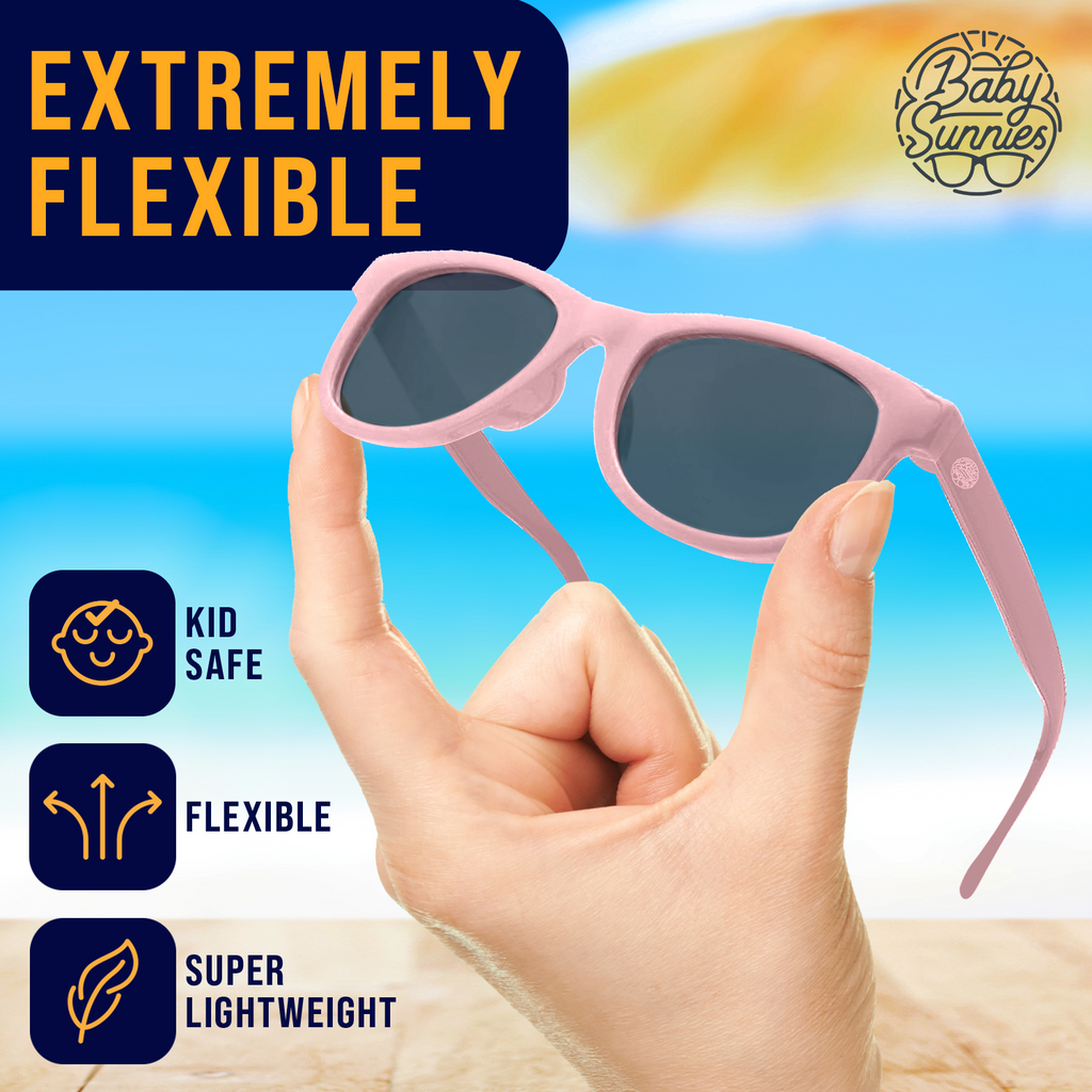 Barbie Pink Polarized Baby Sunglasses with Strap 3-8 Years