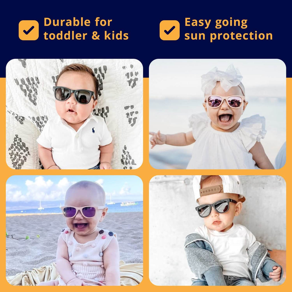 White Polarized Baby Sunglasses 3-8 Years