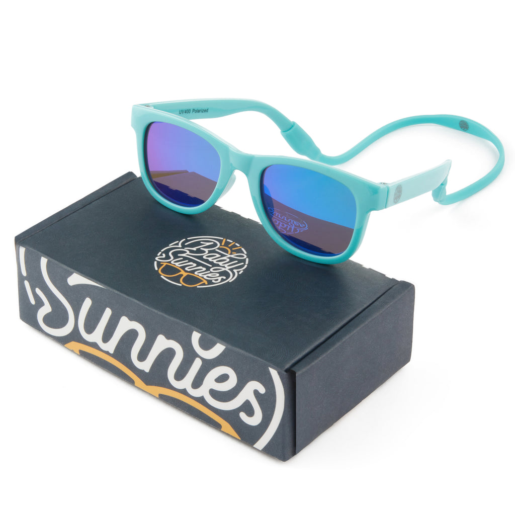 Baby Polarised Silicone Sunglasses, Light Blue