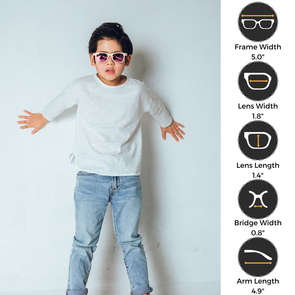 Peach Flexible Polarized Kids Sunglasses 3-8 Years